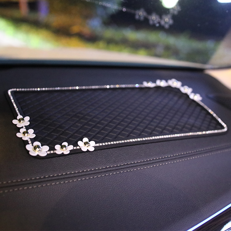 Phone Accessories For Your Car - Diamant Kristall Gänseblümchen Blume Silikon Anti-Rutsch-Matte