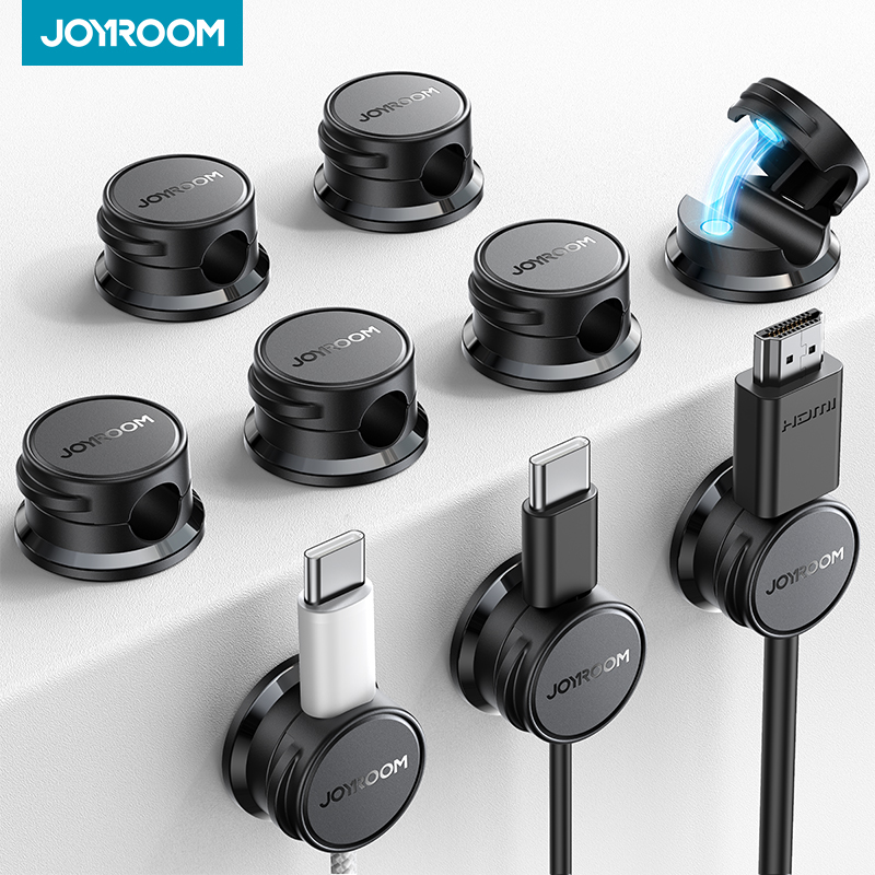 Cable Organizer Magnetic - Joyroom 9-teiliger Kabelmanagement-Kabel-Organizer, magnetische Kabelklemmen, selbstklebender