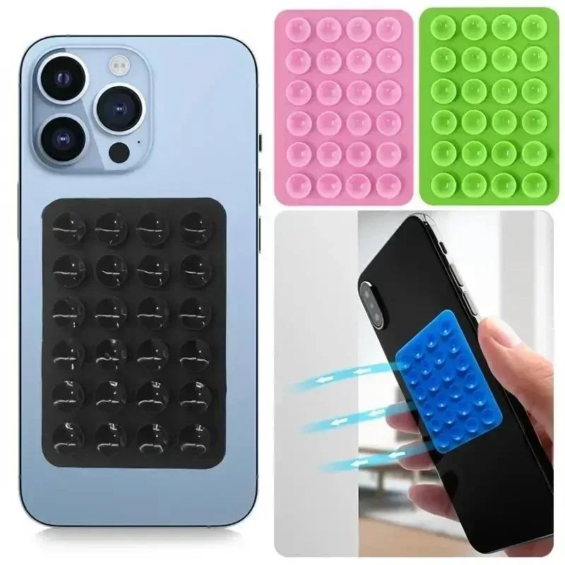 Phone Accessories Holder - Silikon-Klebstoff Smartphone-Ständer mit Rutschfester Saugnapf-Halterung, Freihändiger