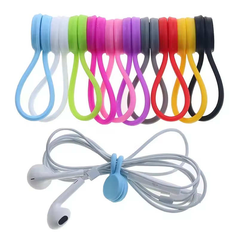 Cable Organizer Magnetic - Magnetische Silikon-Kabelbinder, Wiederverwendbarer Kabel-Organizer mit Magnetverschluss