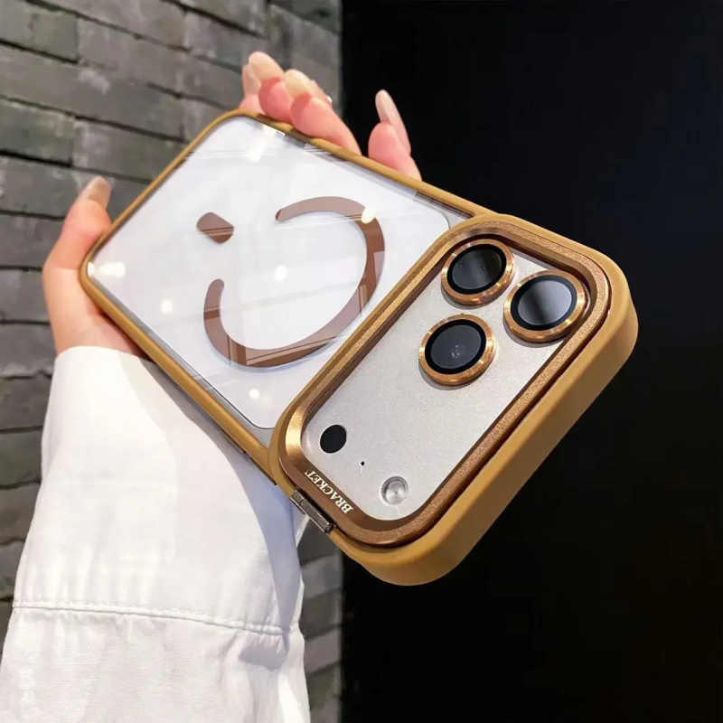 Phone Accessories Holder - Handyhülle: Luxuriöse Transparente Magnetische Halterung Handyhülle