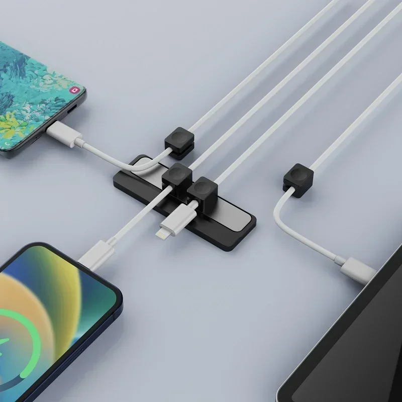 Cable Organizer Magnetic - Kabel-Organizer Magnetische Kabelclips Kabelhalter Glatt Verstellbar