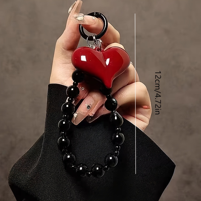 1 Stück rotes, großes Herz-Han – Phone Accessories Crochet Bewertung und Preis