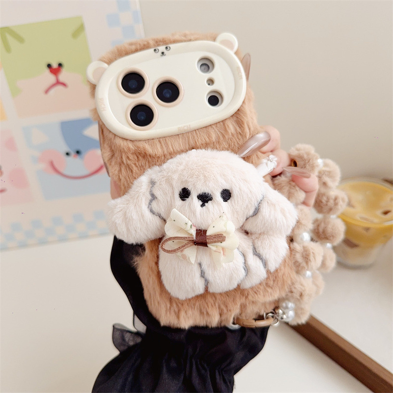 3D-Cartoon-Bowknot-Welpen-warm – Phone Accessories Iphone Bewertung und Preis