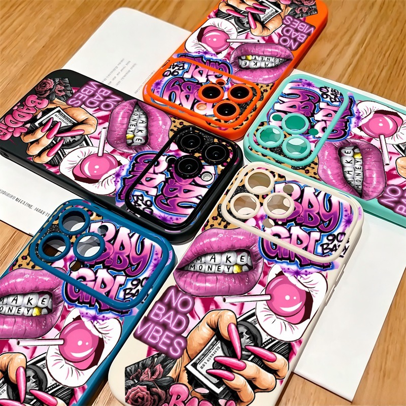 Hip-Hop Rosa Lippen Baby Girl  – Phone Accessories Kiosk Bewertung und Preis