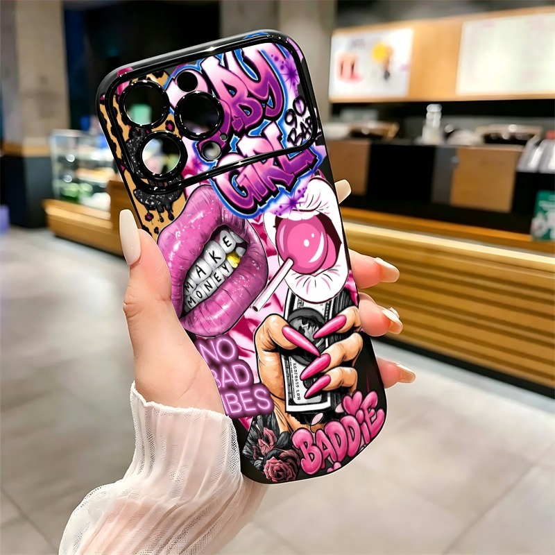 Hip-Hop Rosa Lippen Baby Girl  – Phone Accessories Kiosk Bewertung und Preis