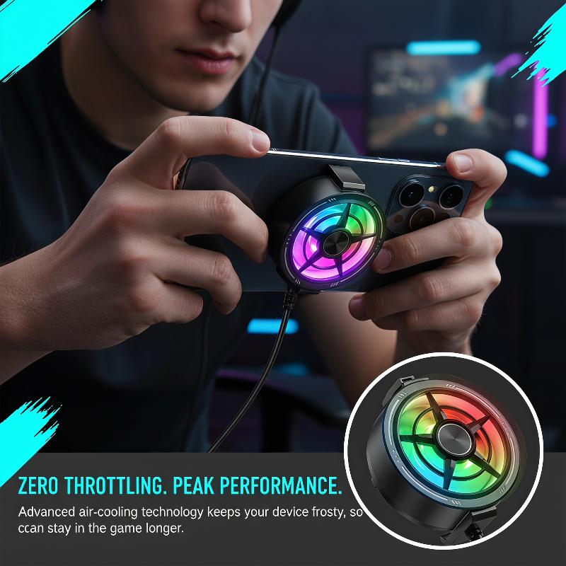 Clip-On-Handykühler mit RGB-Be – Phone Cooling Fan Bewertung und Preis